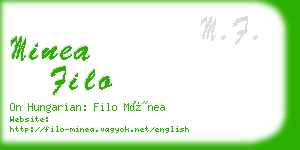 minea filo business card